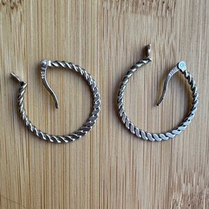 Statement Silver Hoop Earrings